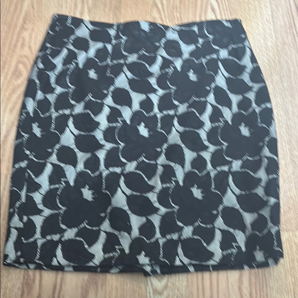 Elegant Black Floral Skirt by Ann Taylor